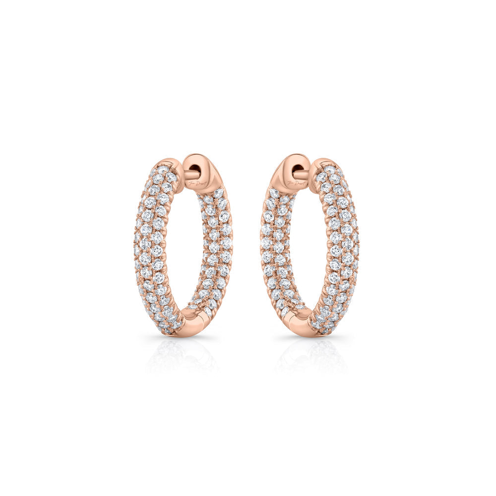 1 TCW Round Moissanite Hoops Earrings