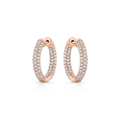 1 TCW Round Moissanite Hoops Earrings