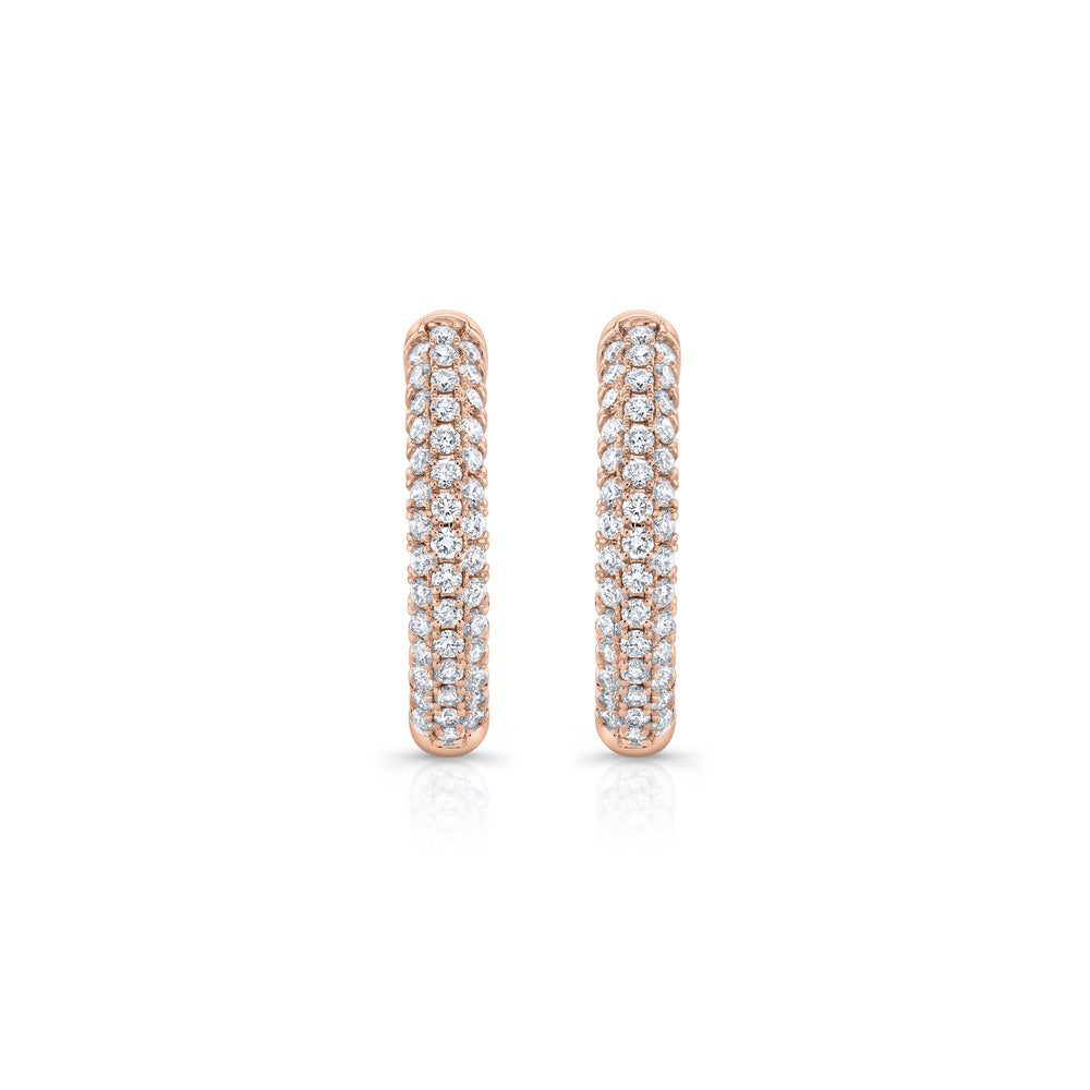 1 TCW Round Moissanite Hoops Earrings