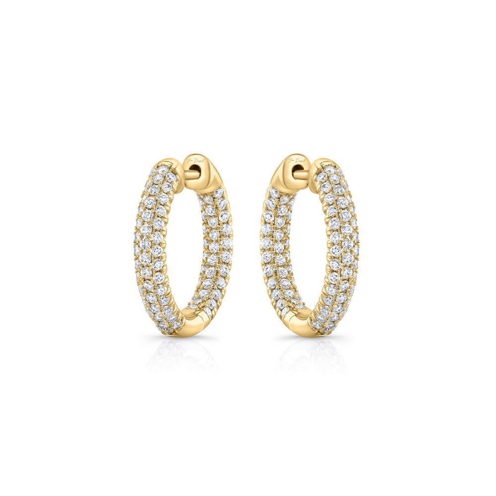 1 TCW Round Moissanite Hoops Earrings