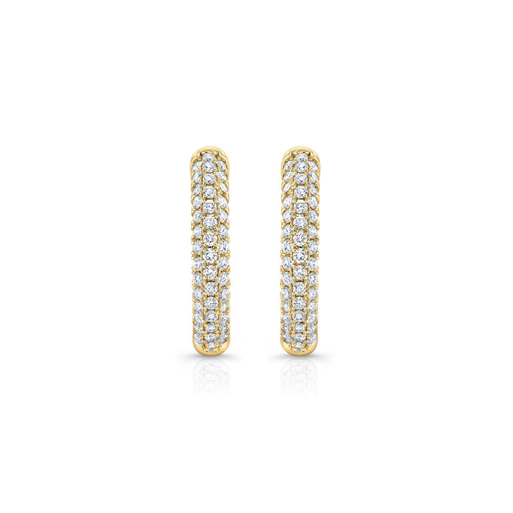 1 TCW Round Moissanite Hoops Earrings