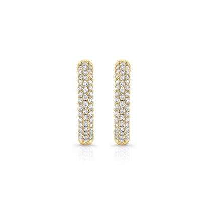 1 TCW Round Moissanite Hoops Earrings