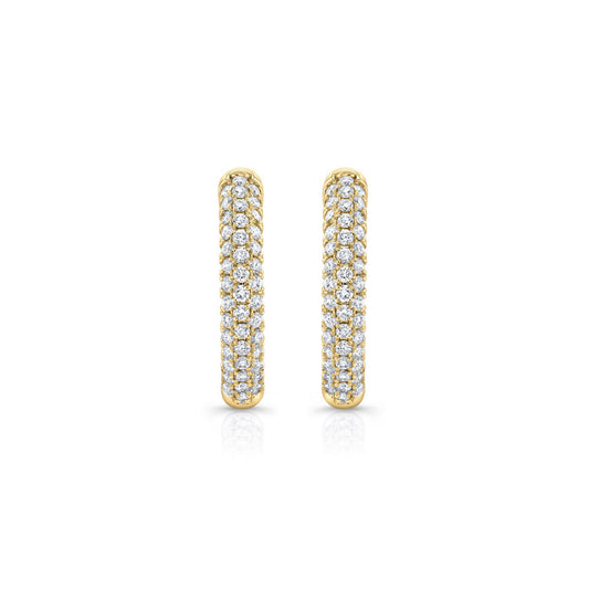 1 TCW Round Moissanite Hoops Earrings