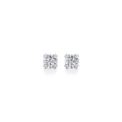 2 TCW Round Moissanite Stud Earrings
