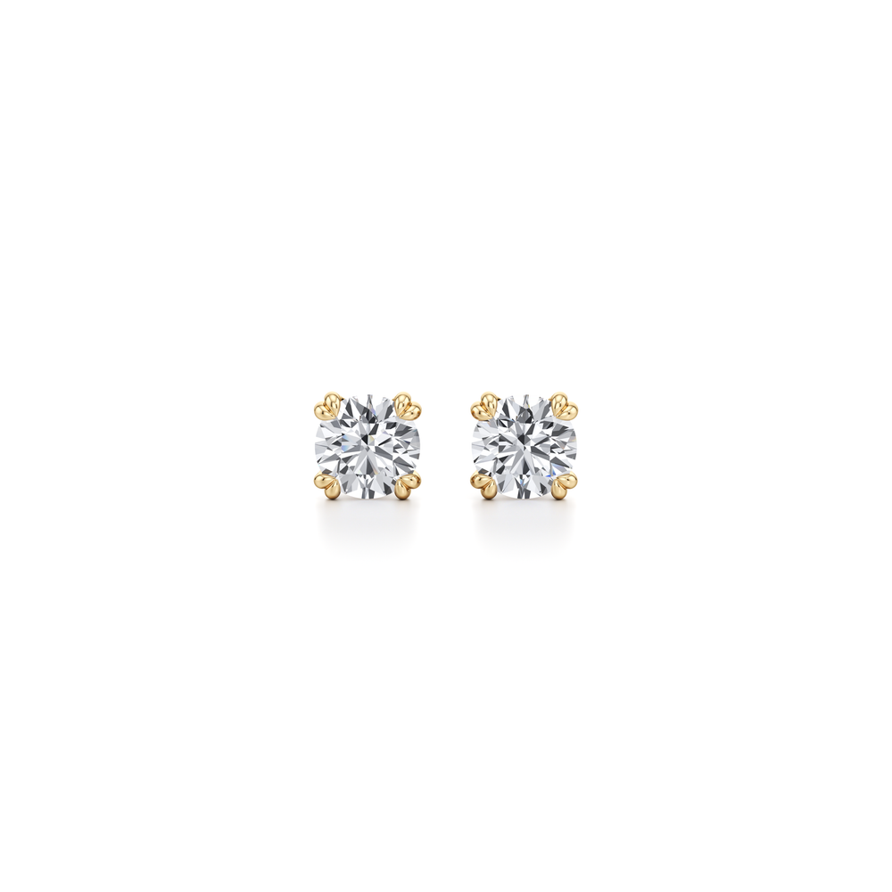2 TCW Round Moissanite Stud Earrings