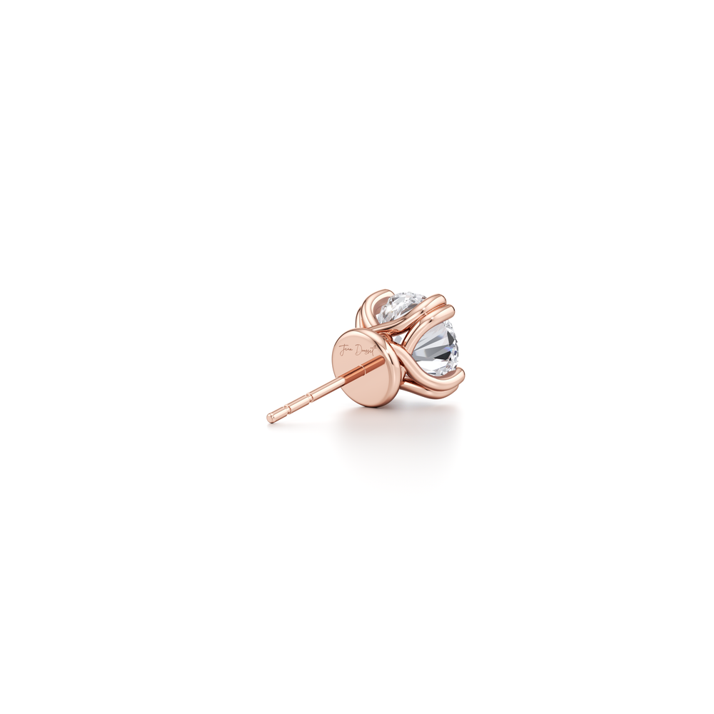 2 TCW Round Moissanite Stud Earrings
