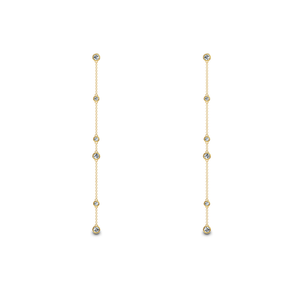 0.30 TCW Round Cut Hoop Moissanite Earrings