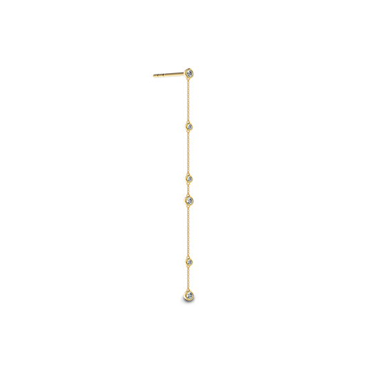 0.30 TCW Round Cut Hoop Moissanite Earrings