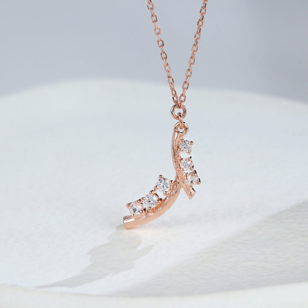 0.39 TCW Round Moissanite Multi Stone Necklace