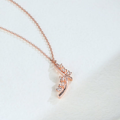 0.39 TCW Round Moissanite Multi Stone Necklace