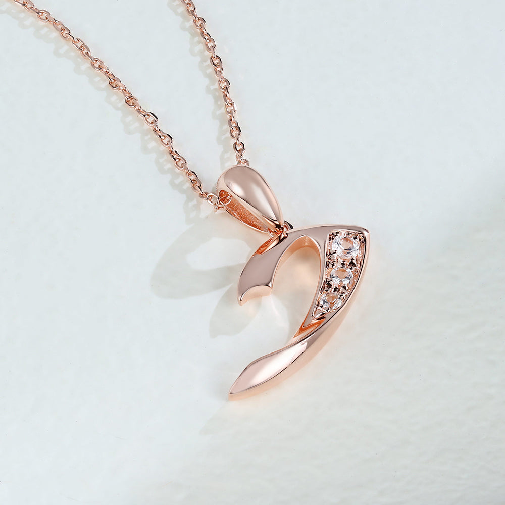 0.20 TCW Round Moissanite Charm Necklace