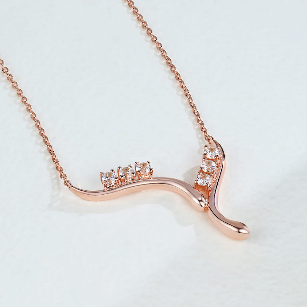 0.50 TCW Round Moissanite Multi Stone Necklace