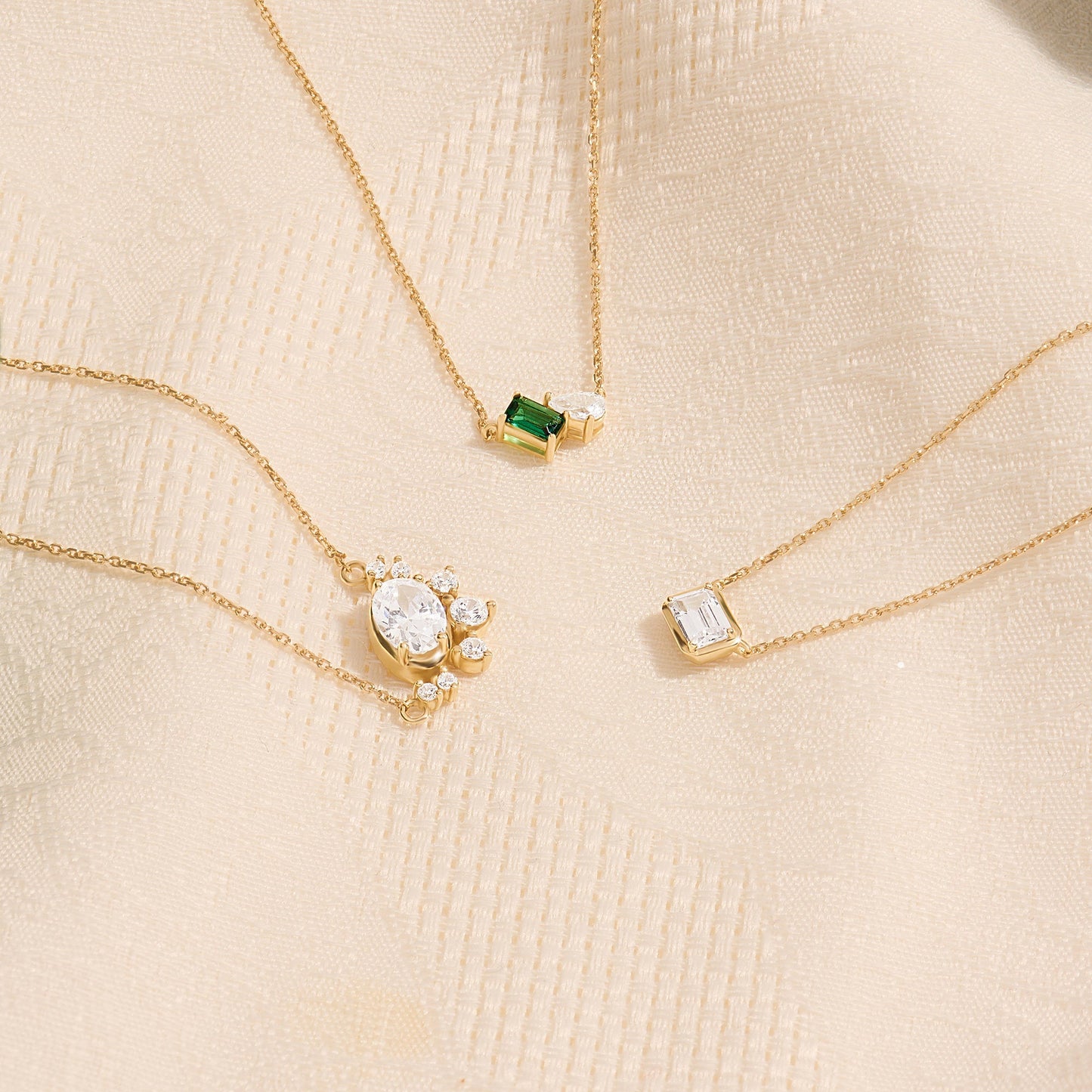 1.70 TCW Round Moissanite Multi Stone Necklace