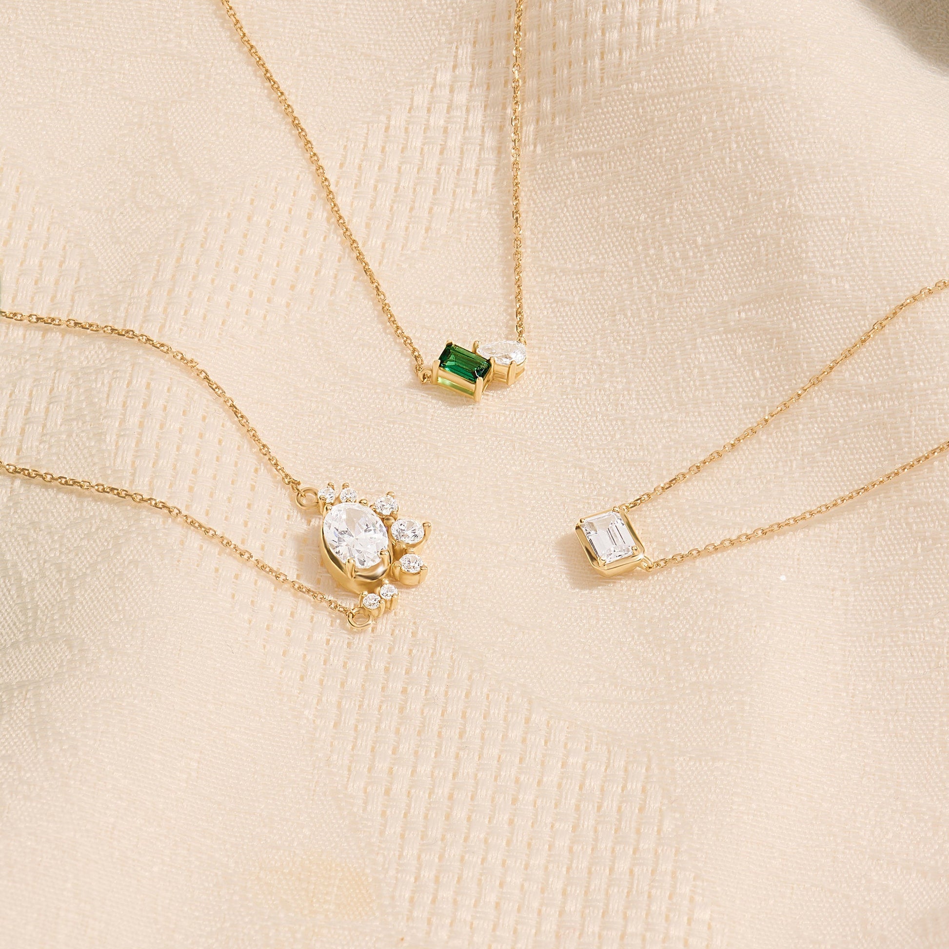 1.70 TCW Round Moissanite Multi Stone Necklace