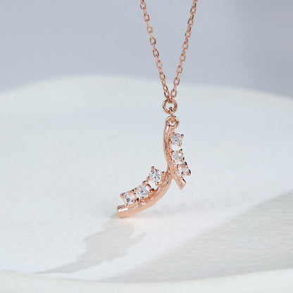 0.39 TCW Round Moissanite Cluster Necklace
