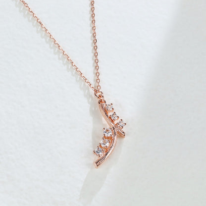 0.39 TCW Round Moissanite Cluster Necklace