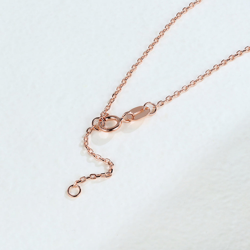 0.69 TCW Round Moissanite Libra-Zodiac Sign Necklace