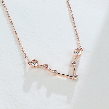 0.69 TCW Round Moissanite Pisces-Zodiac Sign Necklace
