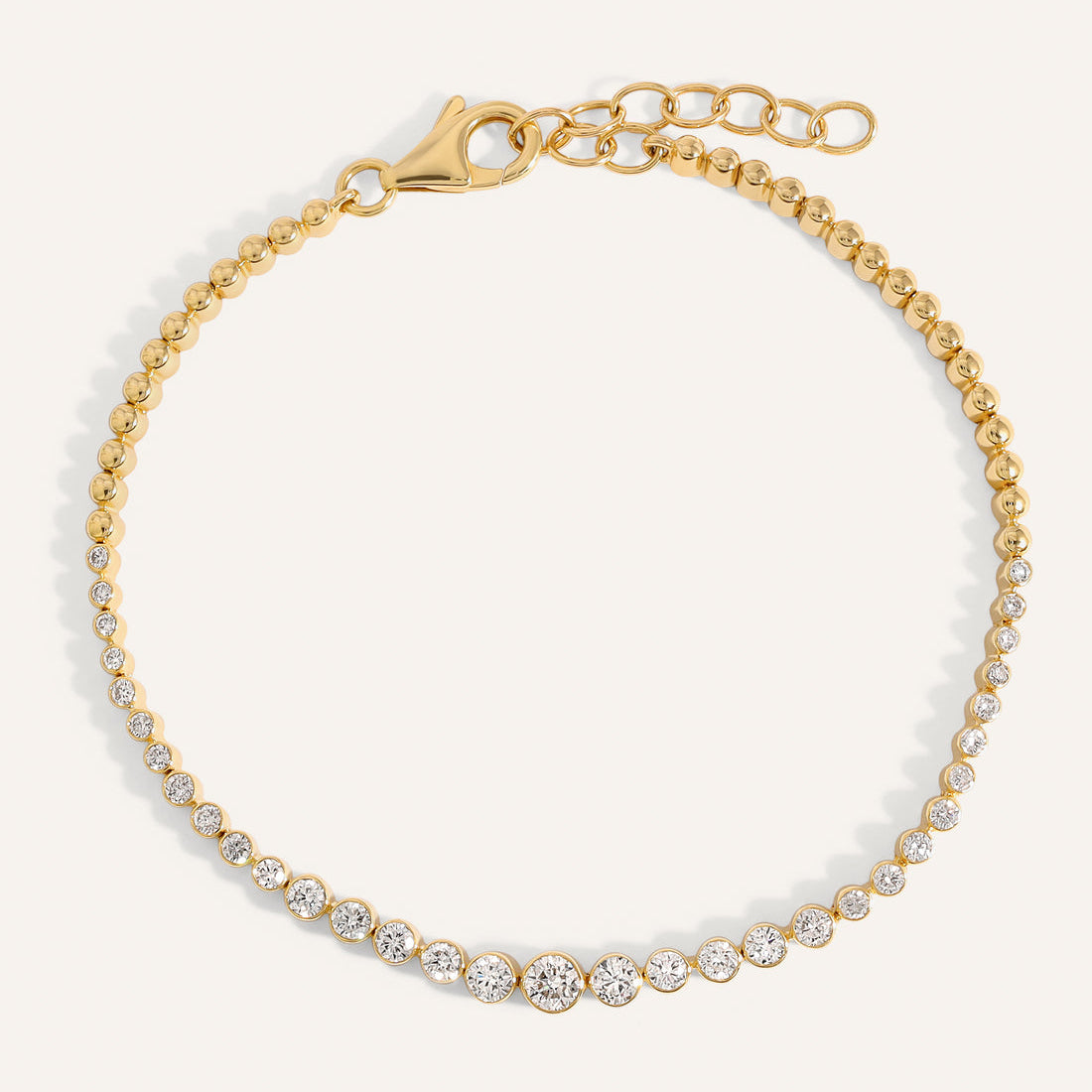 0.83 TCW Round Moissanite Half Eternity Bracelet