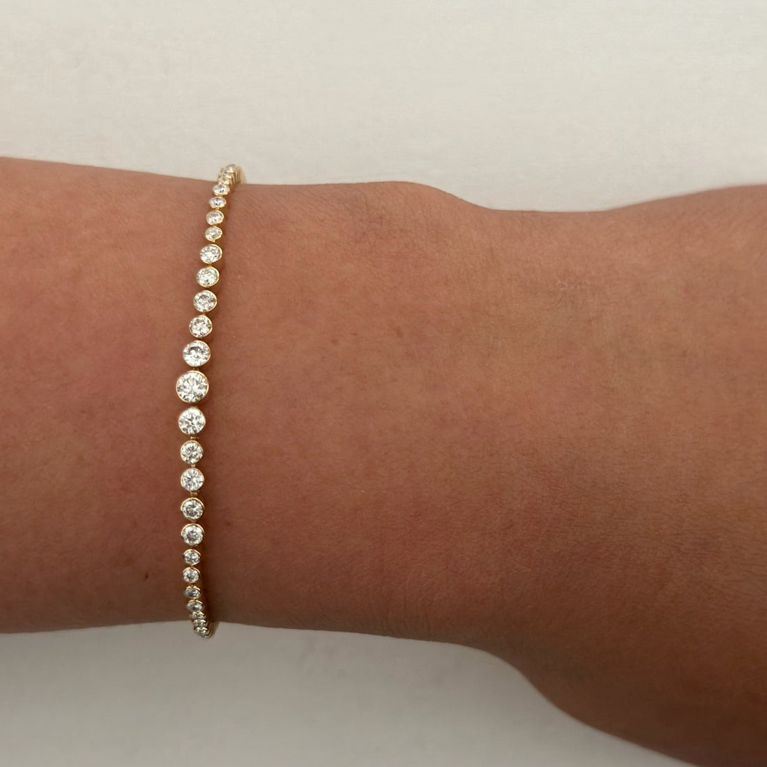 0.83 TCW Round Moissanite Half Eternity Bracelet
