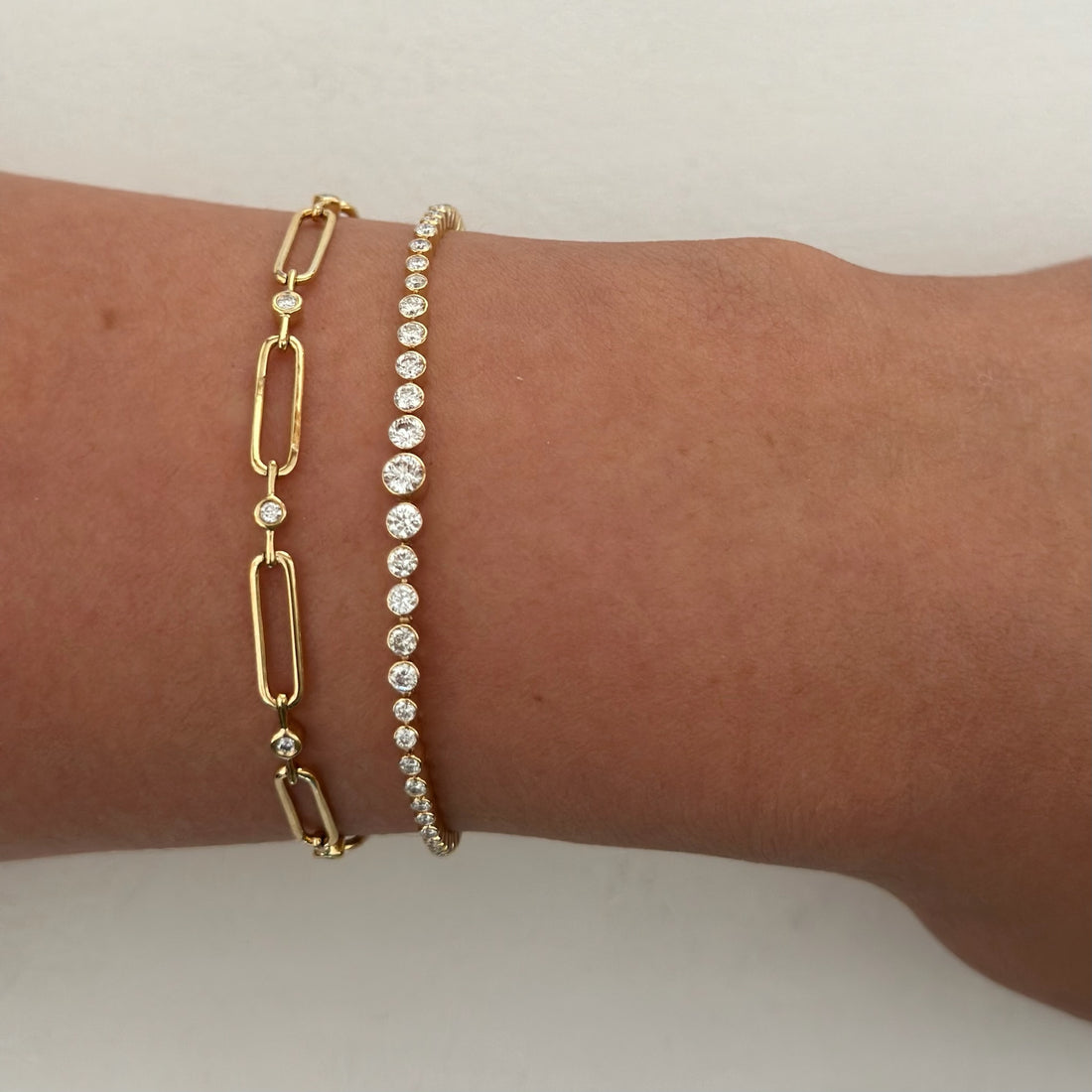 0.83 TCW Round Moissanite Half Eternity Bracelet