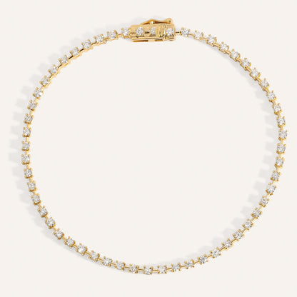 1.17 TCW Round Moissanite Tennis Bracelet