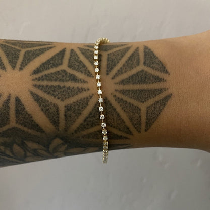 1.17 TCW Round Moissanite Tennis Bracelet