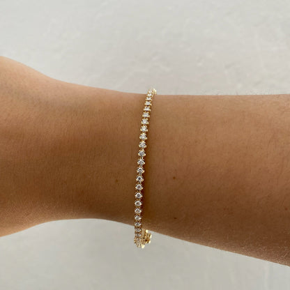 0.67 TCW Round Moissanite Tennis Bracelet