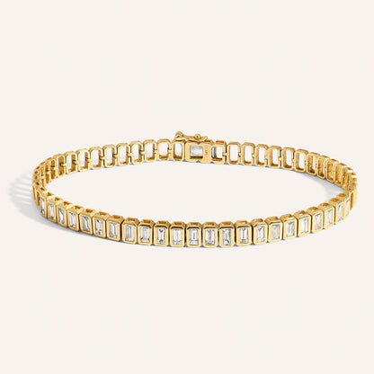 1.64 TCW Baguette Moissanite Tennis Bracelet