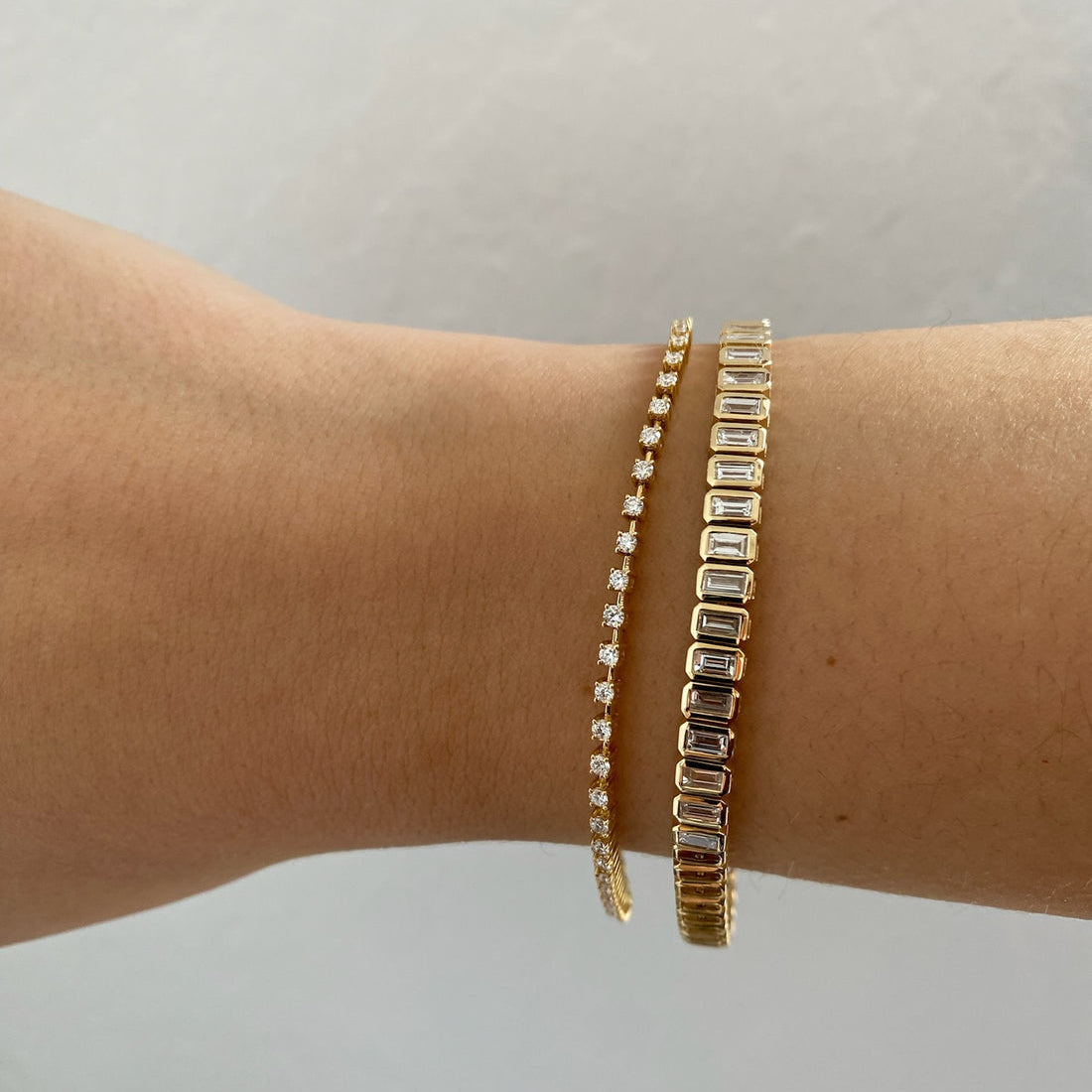 1.64 TCW Baguette Moissanite Tennis Bracelet