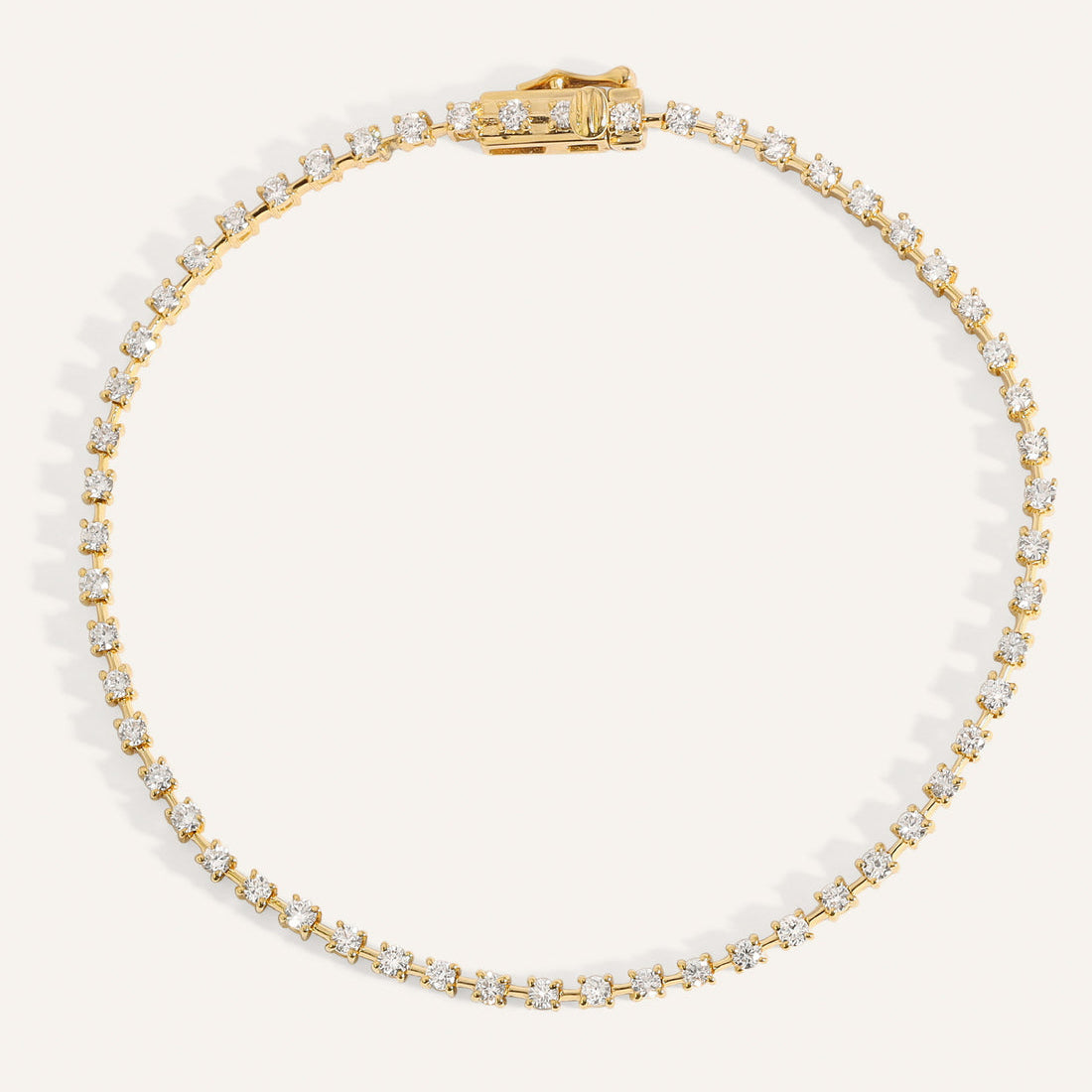 1.17 TCW Round Moissanite Tennis Bracelet