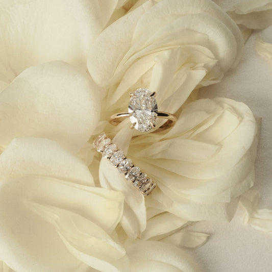 2 CT Emerald Pave Moissanite Engagement Ring