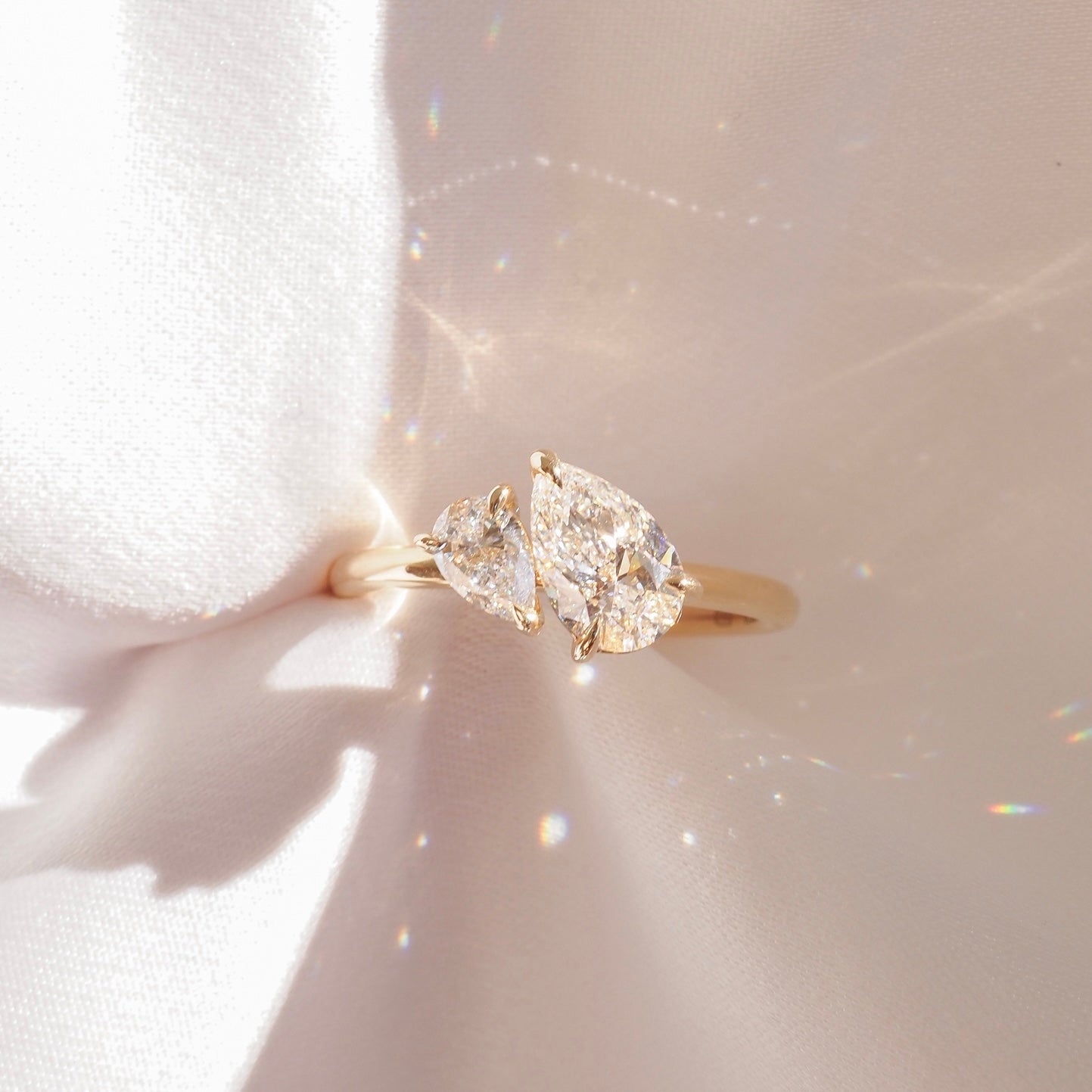 2 CT Emerald Pave Moissanite Engagement Ring