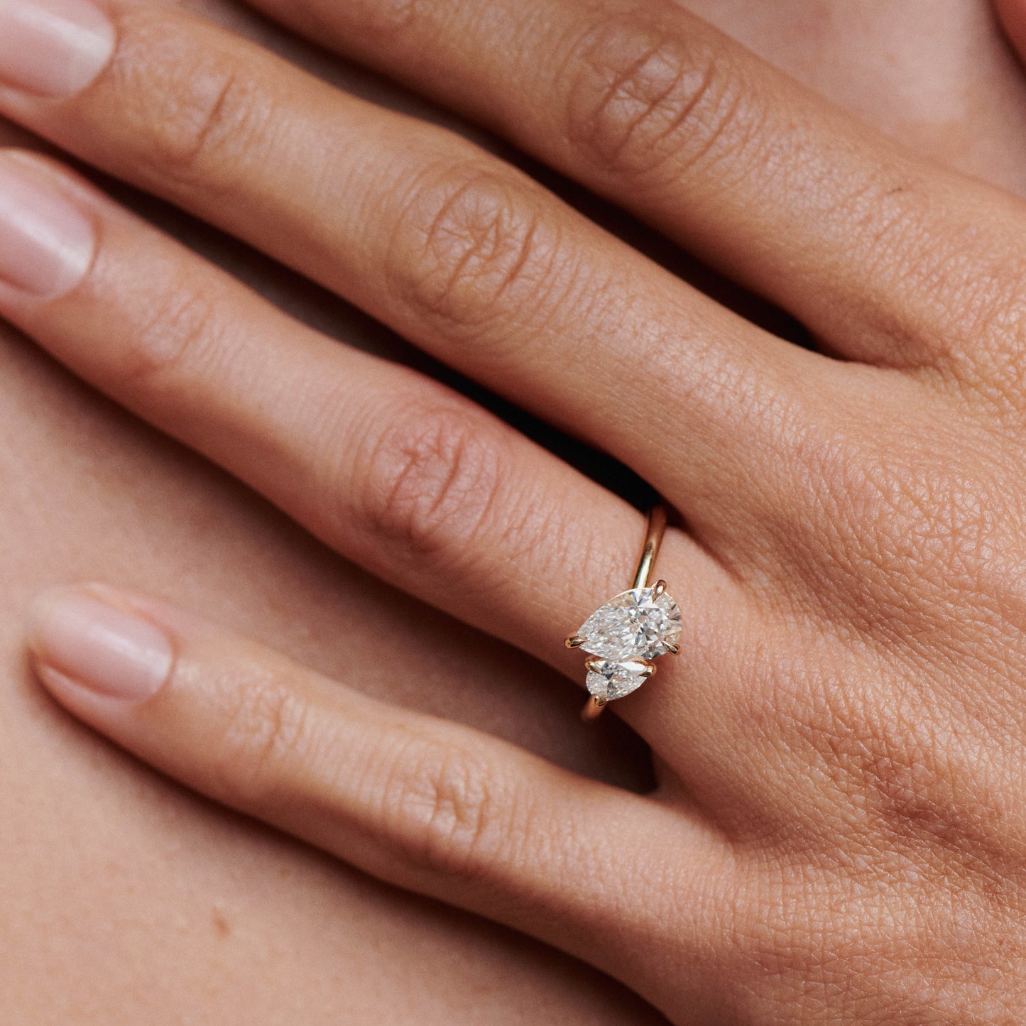 2 CT Emerald Pave Moissanite Engagement Ring