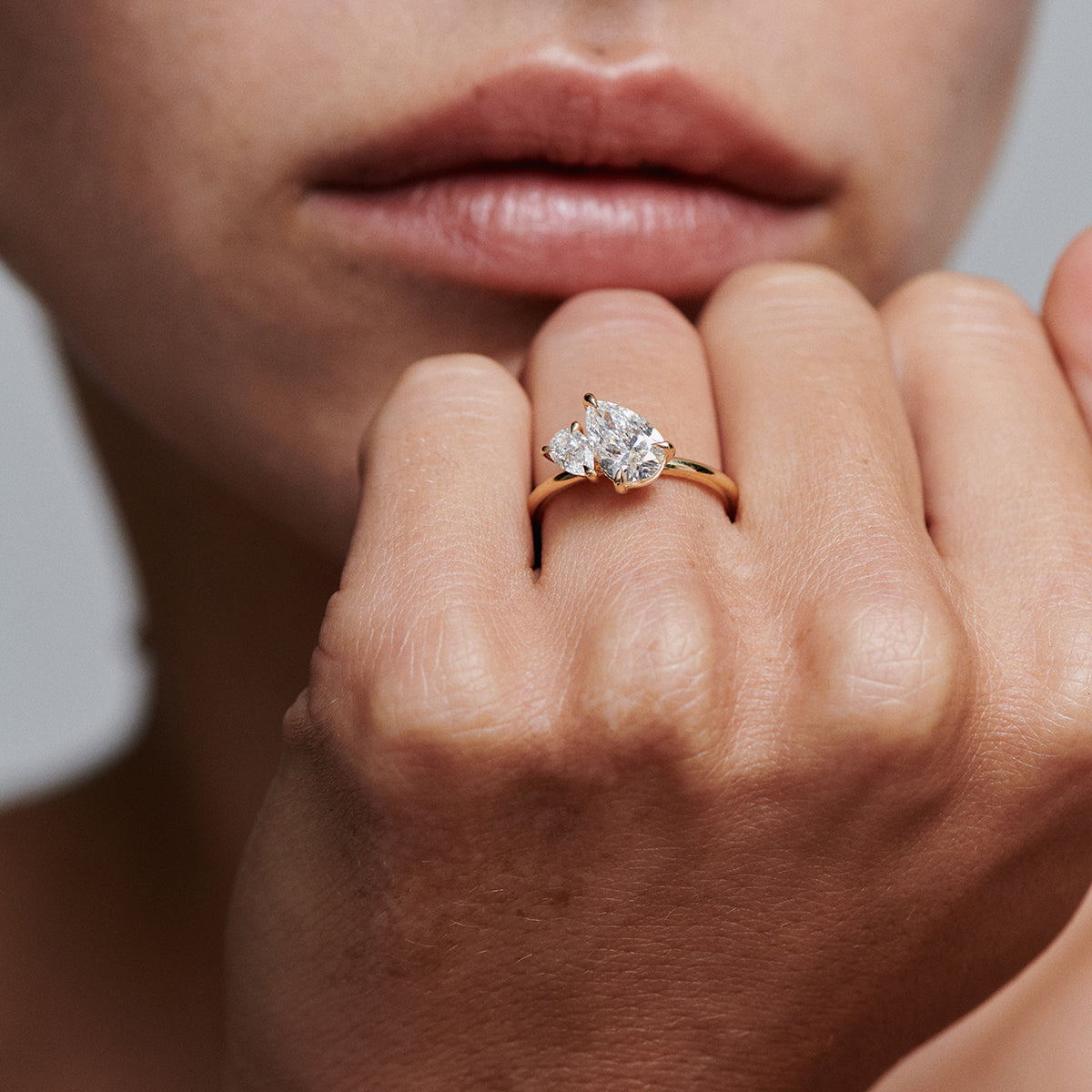 2 CT Emerald Pave Moissanite Engagement Ring