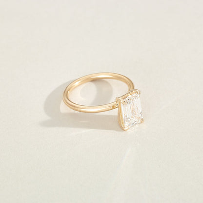 2 CT Emerald Pave Moissanite Engagement Ring