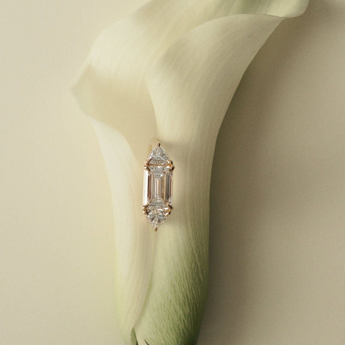 2 CT Emerald Pave Moissanite Engagement Ring