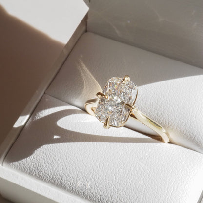 2 CT Emerald Pave Moissanite Engagement Ring