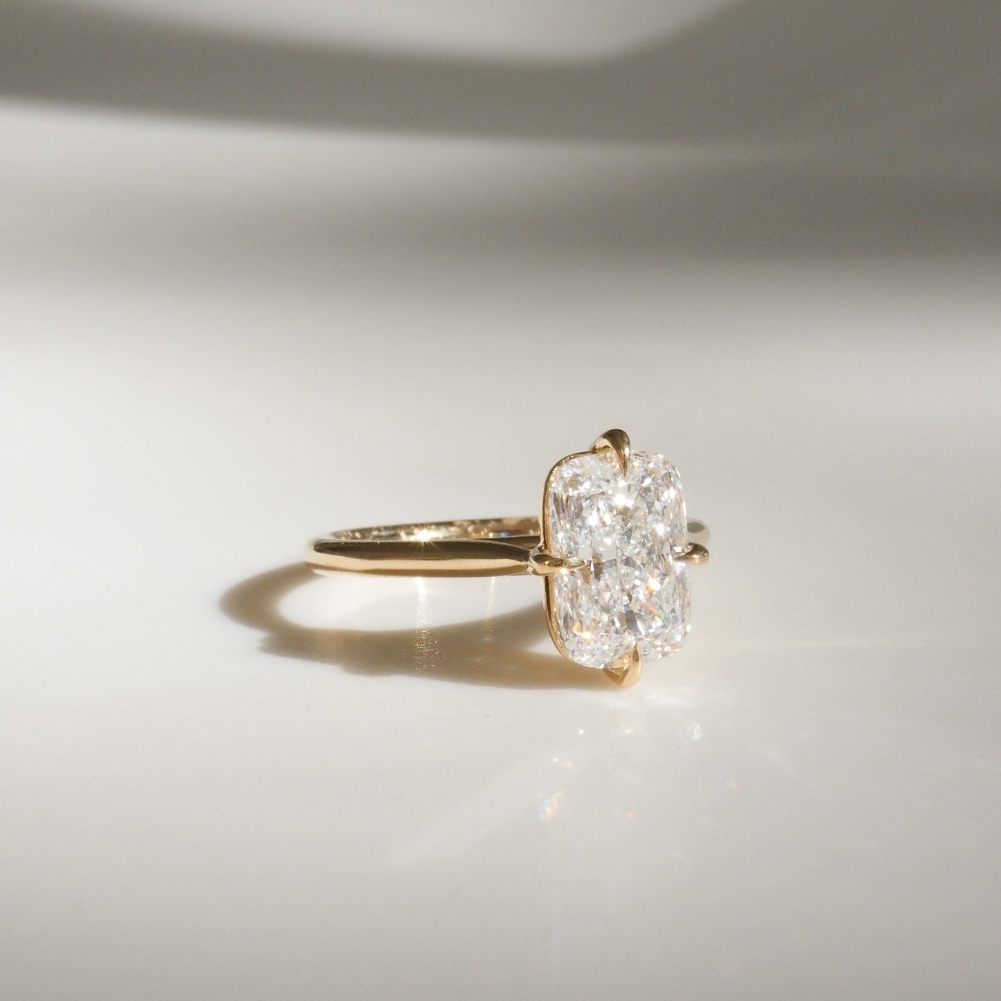 2 CT Emerald Pave Moissanite Engagement Ring