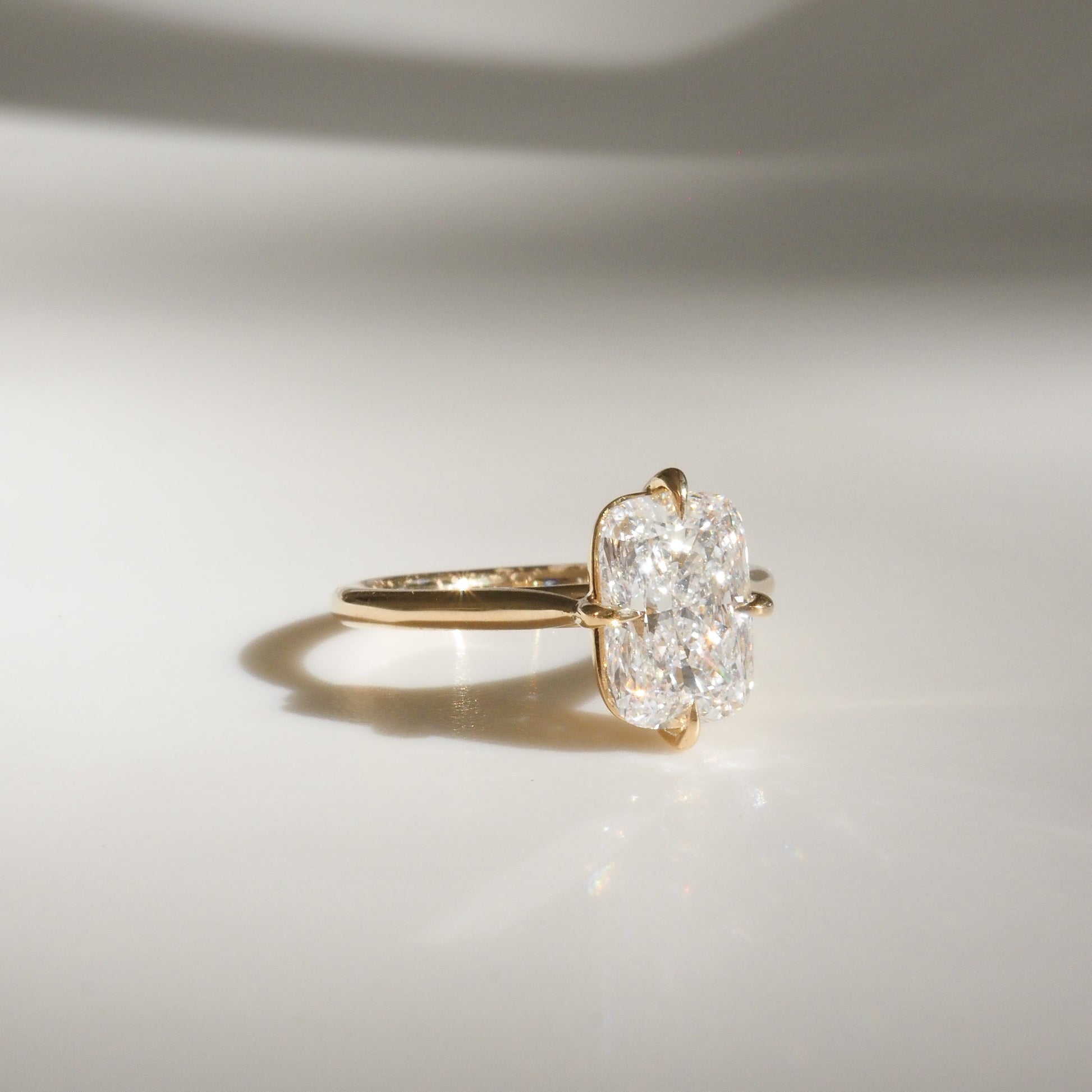 2 CT Emerald Pave Moissanite Engagement Ring