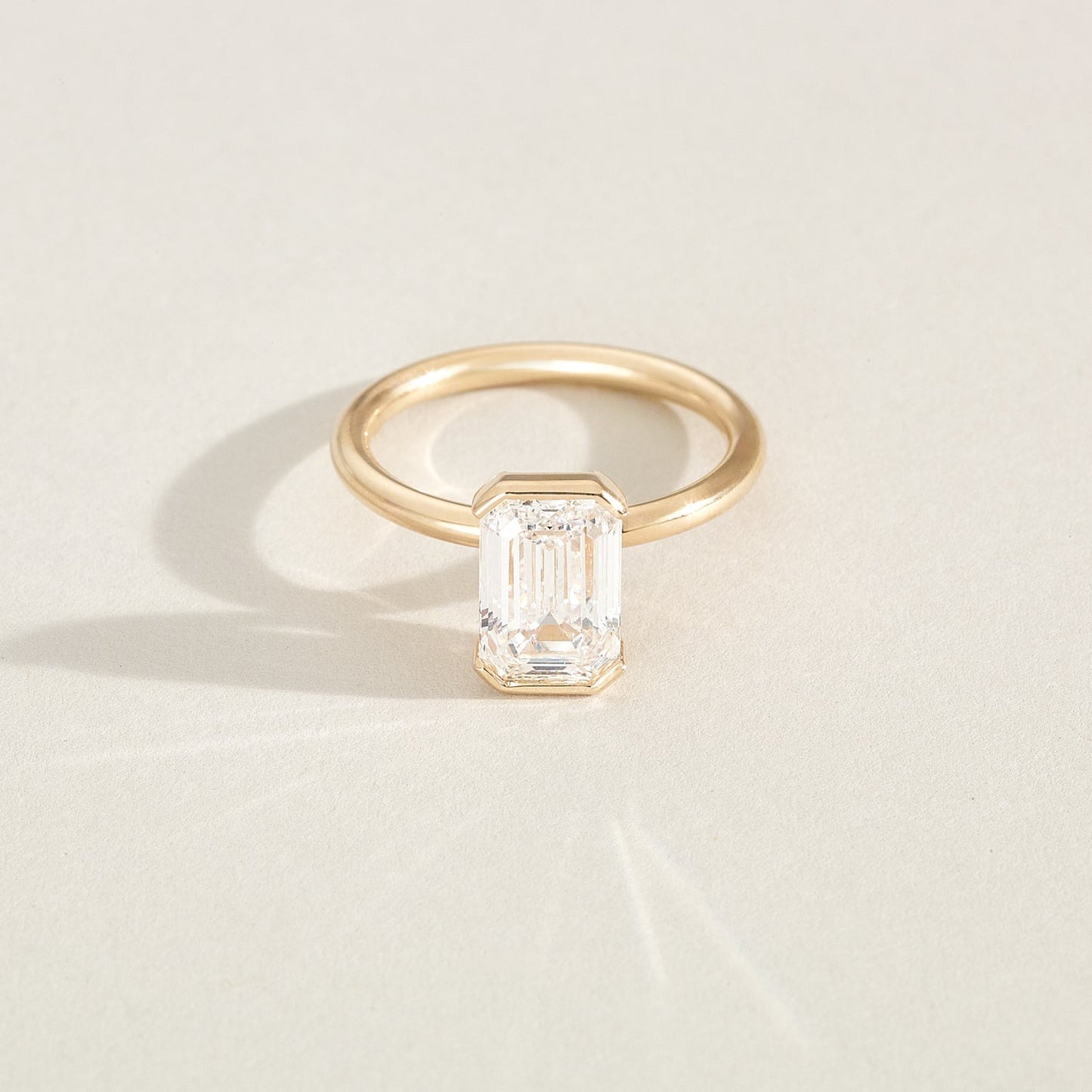 2 CT Emerald Pave Moissanite Engagement Ring