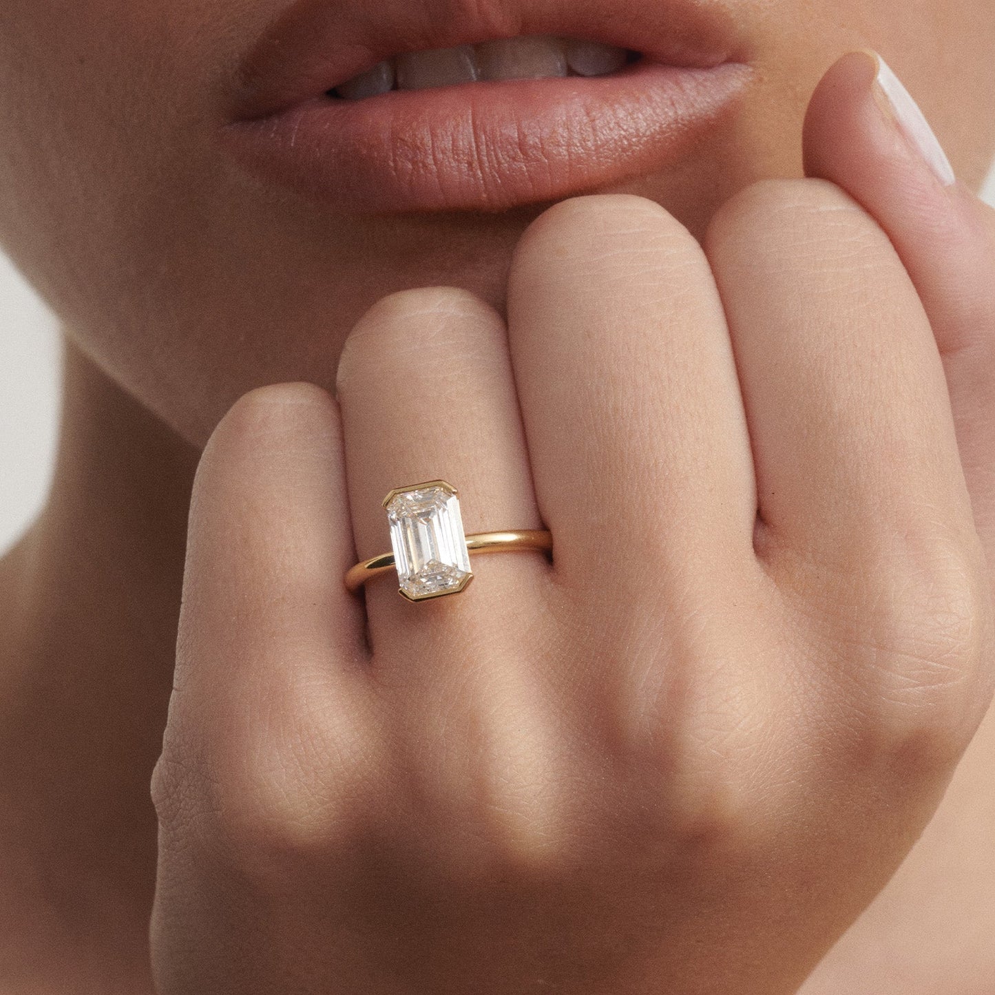 2 CT Emerald Pave Moissanite Engagement Ring