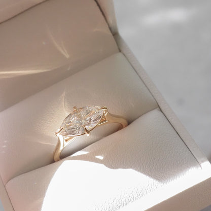 2 CT Emerald Pave Moissanite Engagement Ring