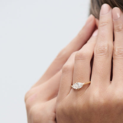 2 CT Emerald Pave Moissanite Engagement Ring