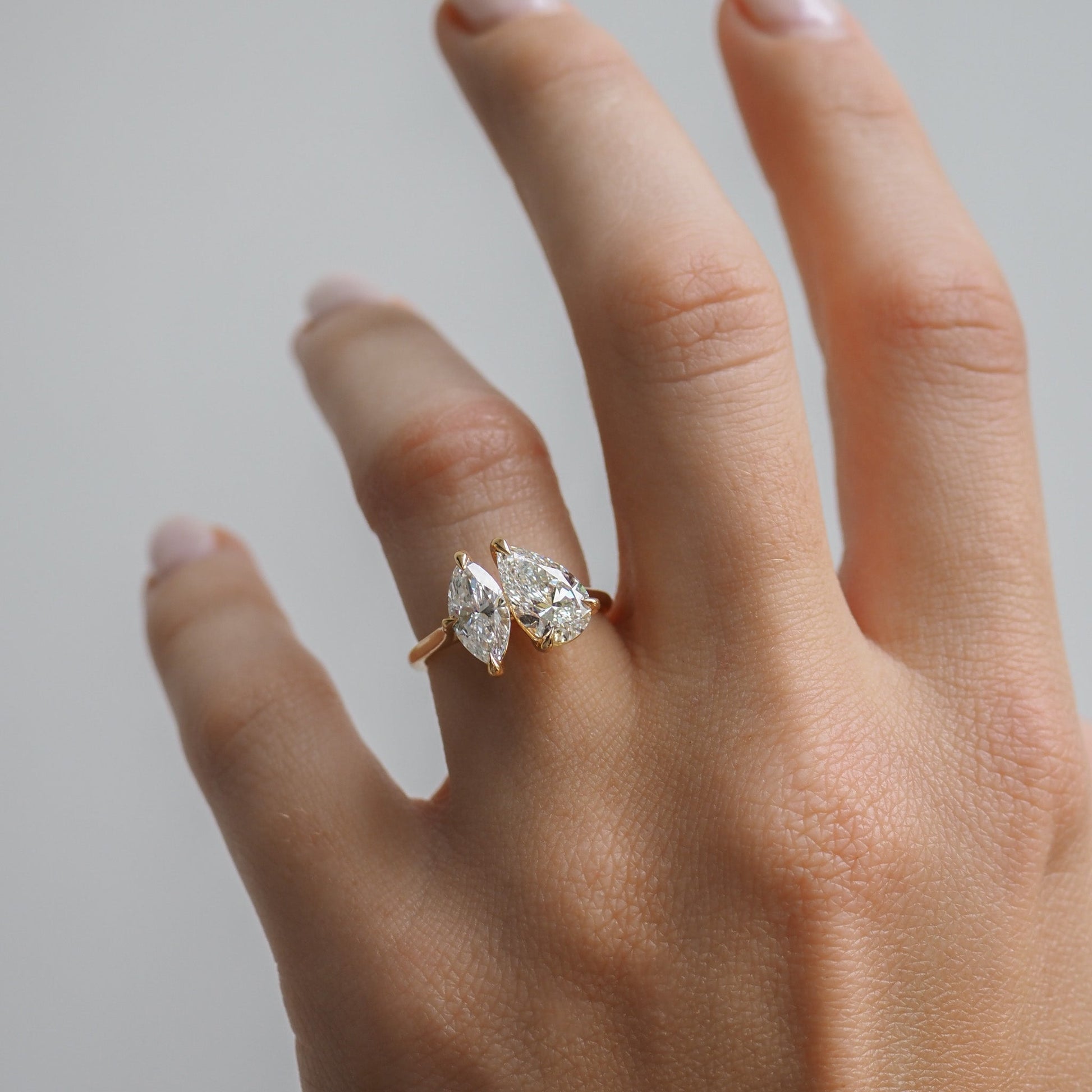2 CT Emerald Pave Moissanite Engagement Ring