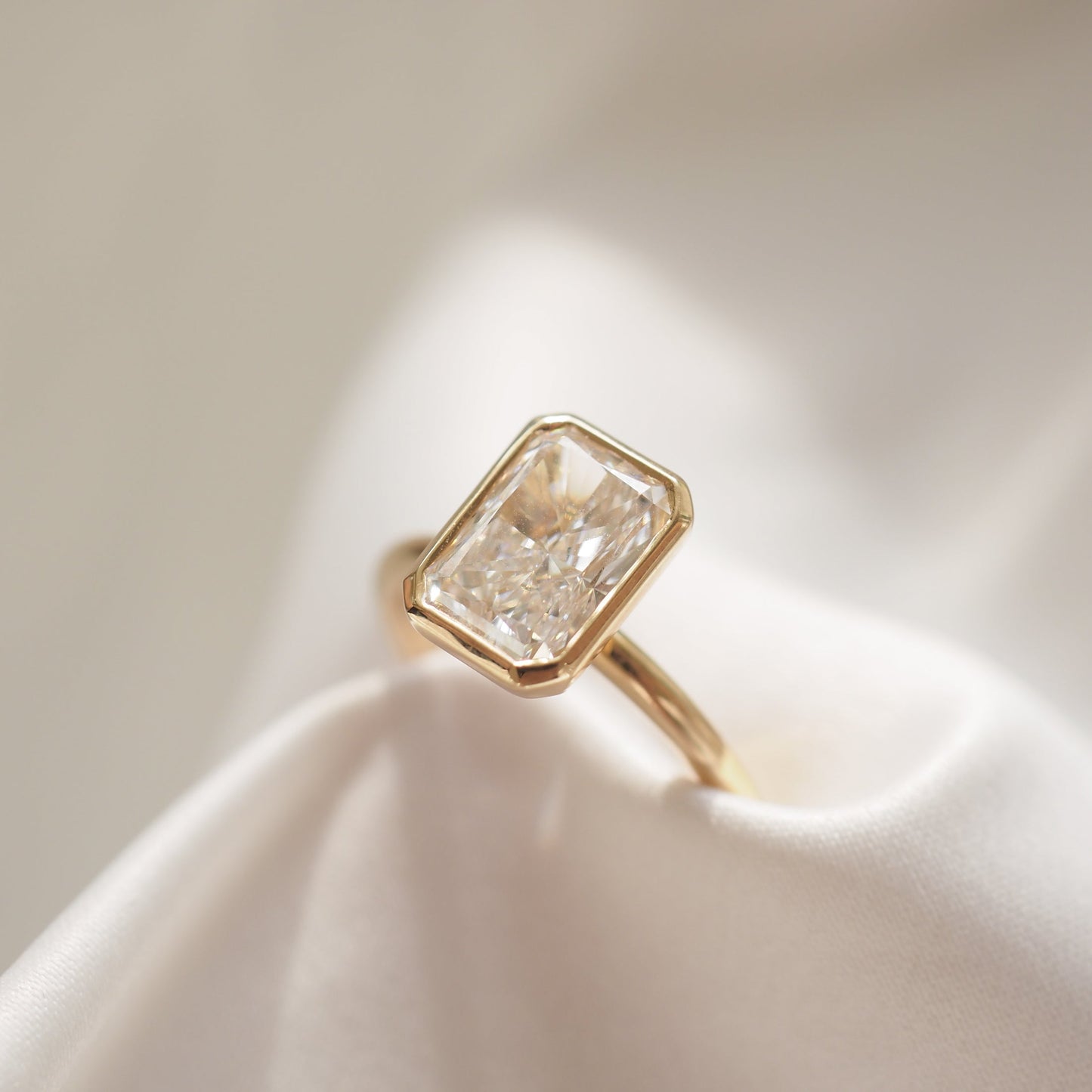 2 CT Emerald Pave Moissanite Engagement Ring
