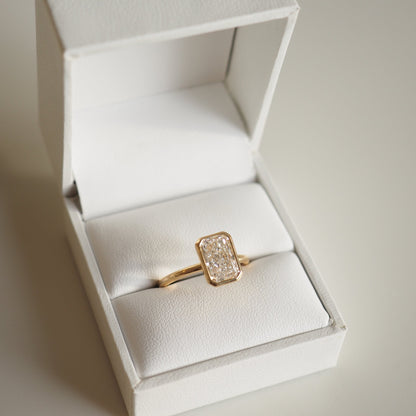 2 CT Emerald Pave Moissanite Engagement Ring