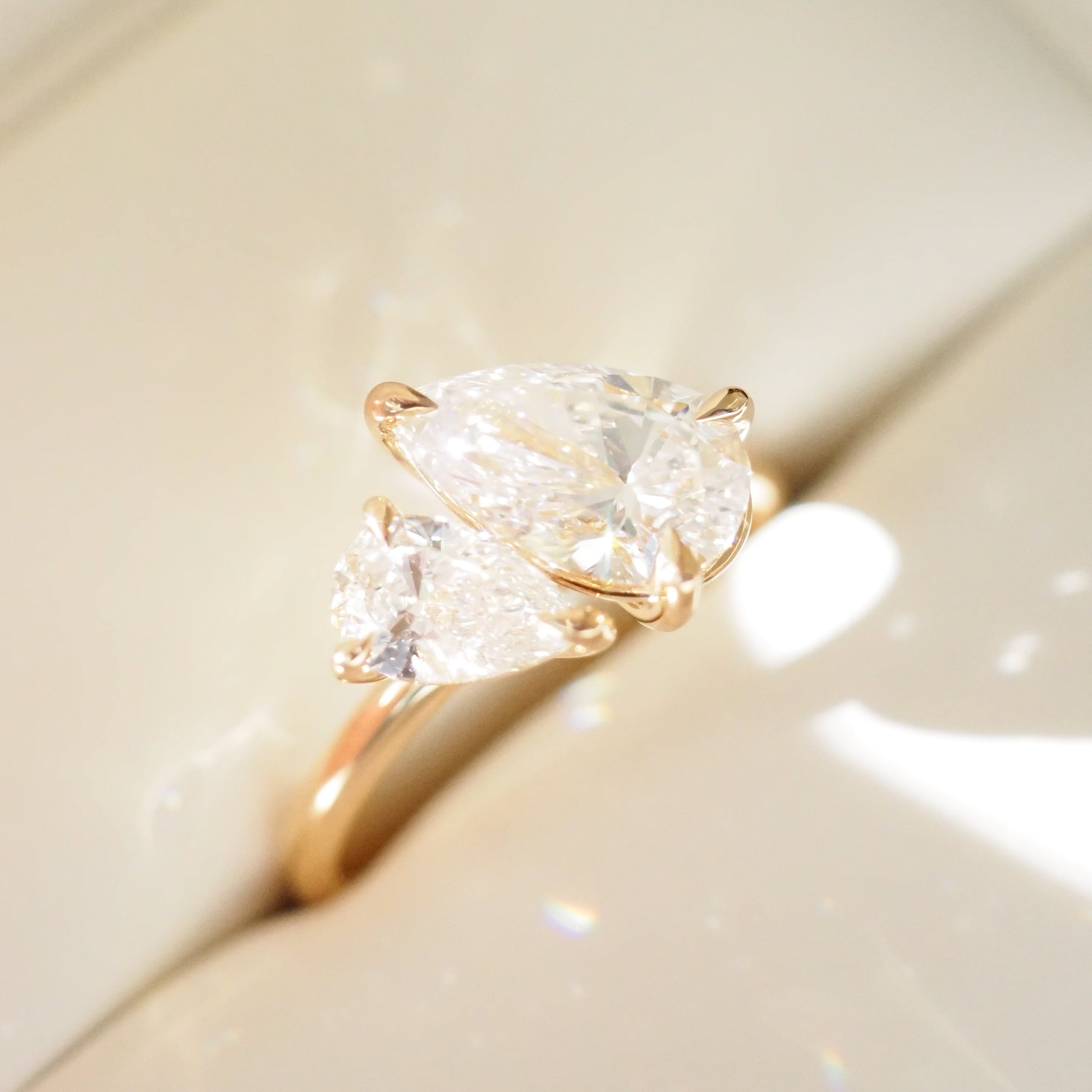 2 CT Emerald Pave Moissanite Engagement Ring