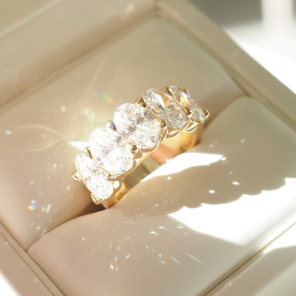 2 CT Emerald Pave Moissanite Engagement Ring