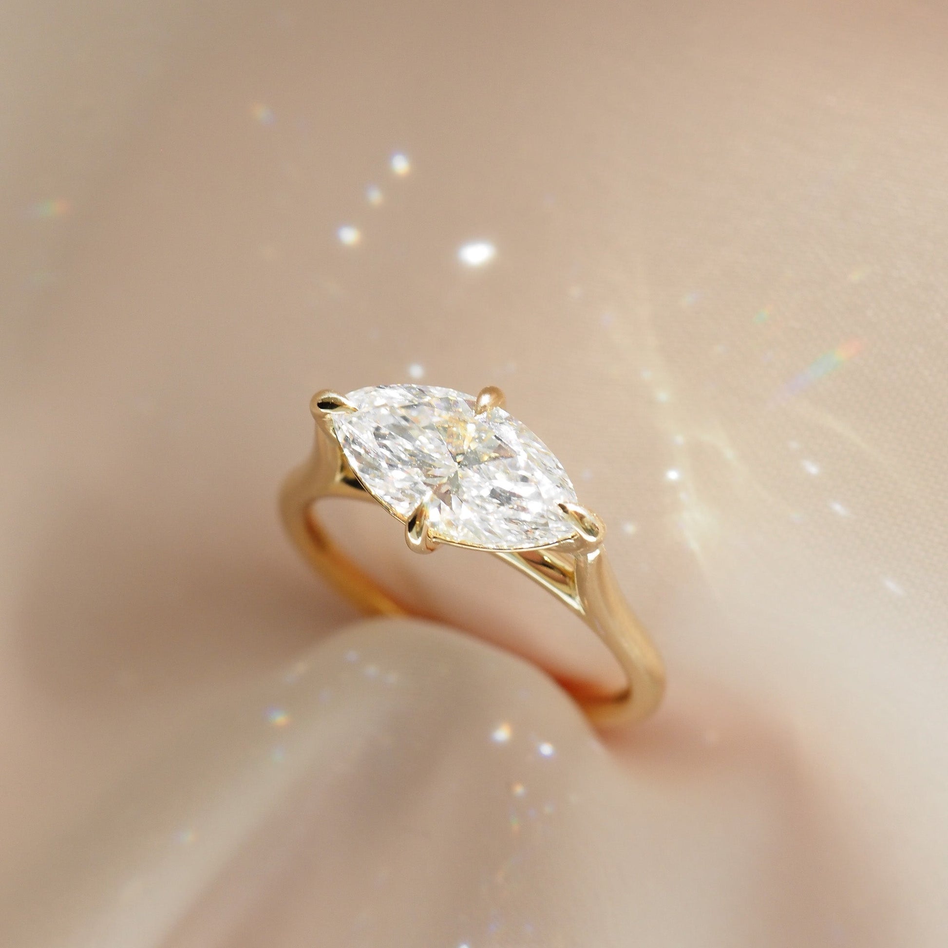 2 CT Emerald Pave Moissanite Engagement Ring